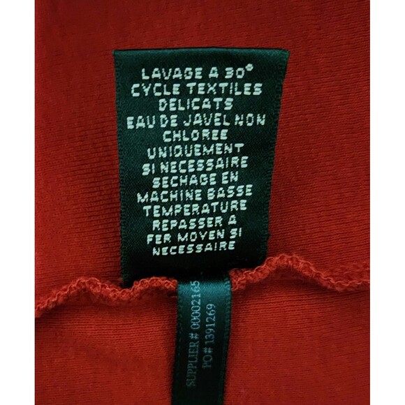 Lauren Ralph Lauren Womens Cotton 3/4 Sleeve Boat Neck Jersey Top Red Brown 2X - Picture 9 of 10